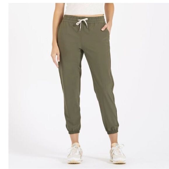 Vuori Easy Jogger Pant Olive Green Pull On Elastic Waist Size Large VW422 - Picture 1 of 10